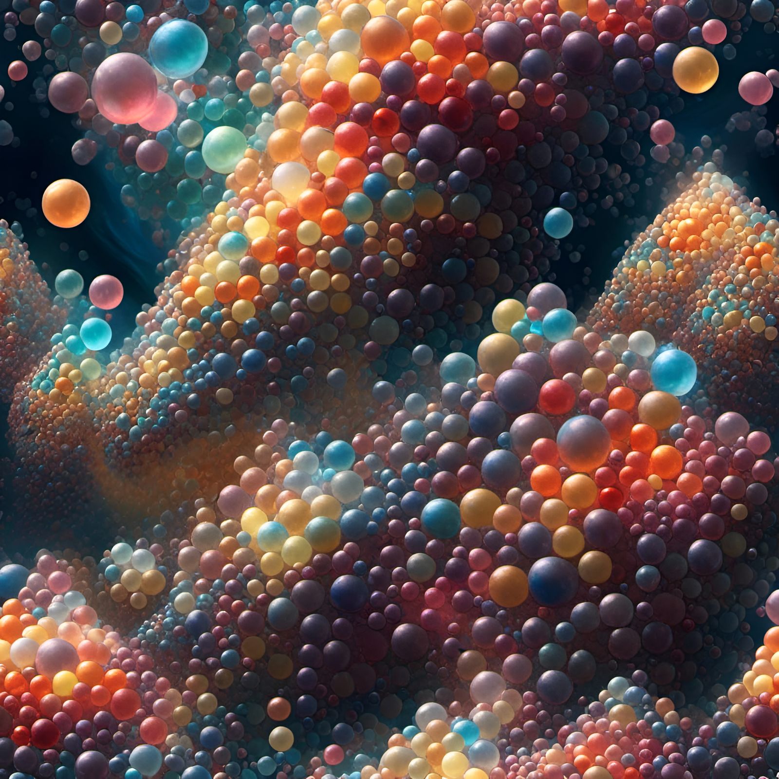 Glowing Marbles: Fractal Galaxies in Hyperreal Style