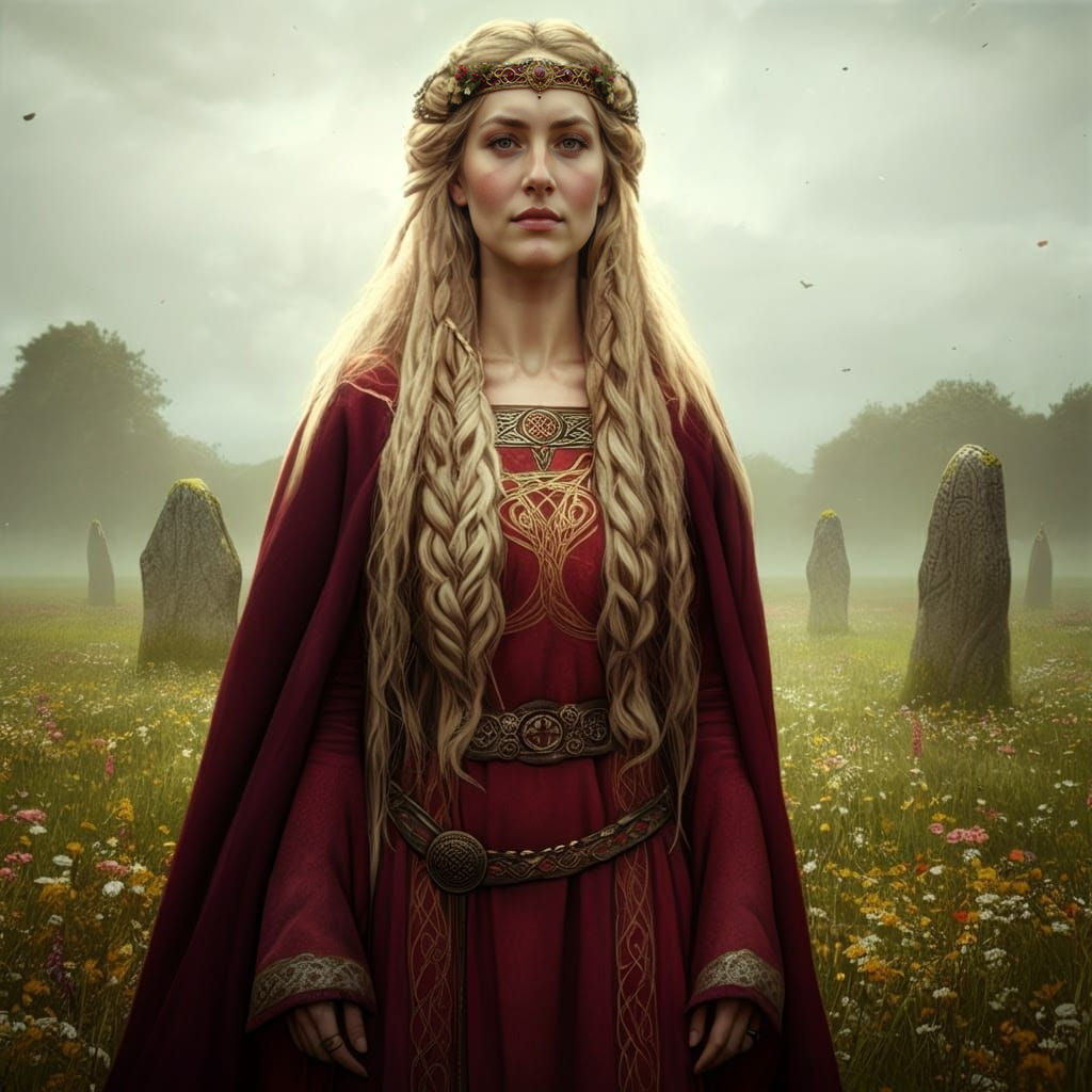 Anglo-Saxon Goddess Rheda in 5th Century Regalia