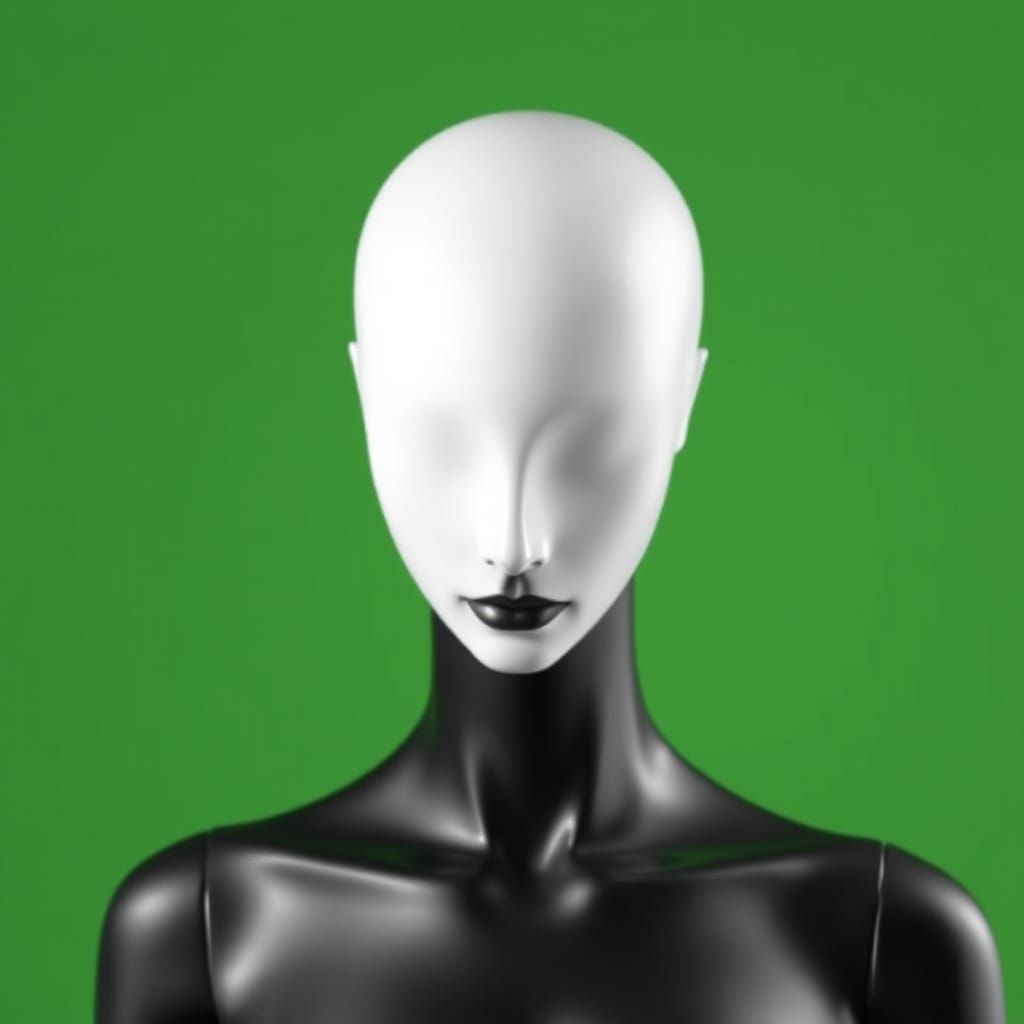 Elegant Mannequin with Hourglass Figure in Minimalist Style