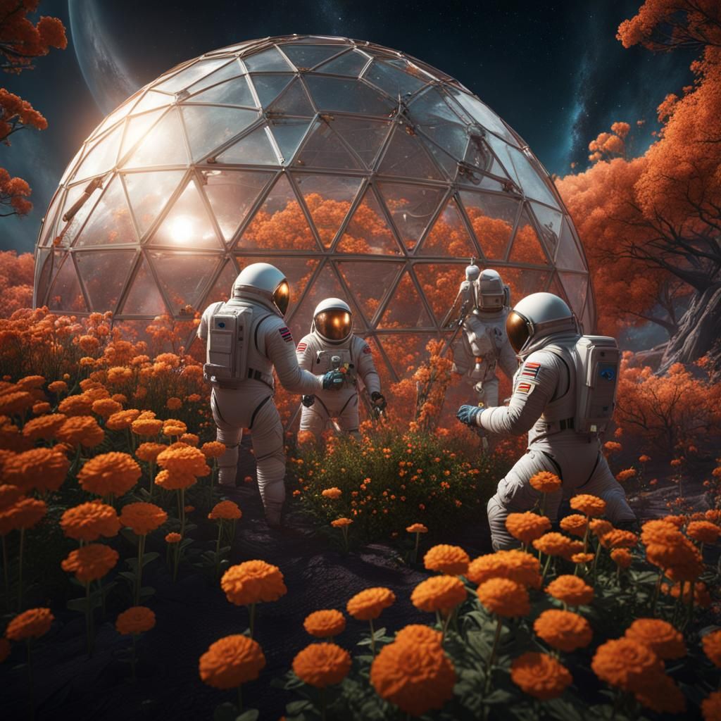Lunar Gardeners: Spacesuits and Flowers on the Moon