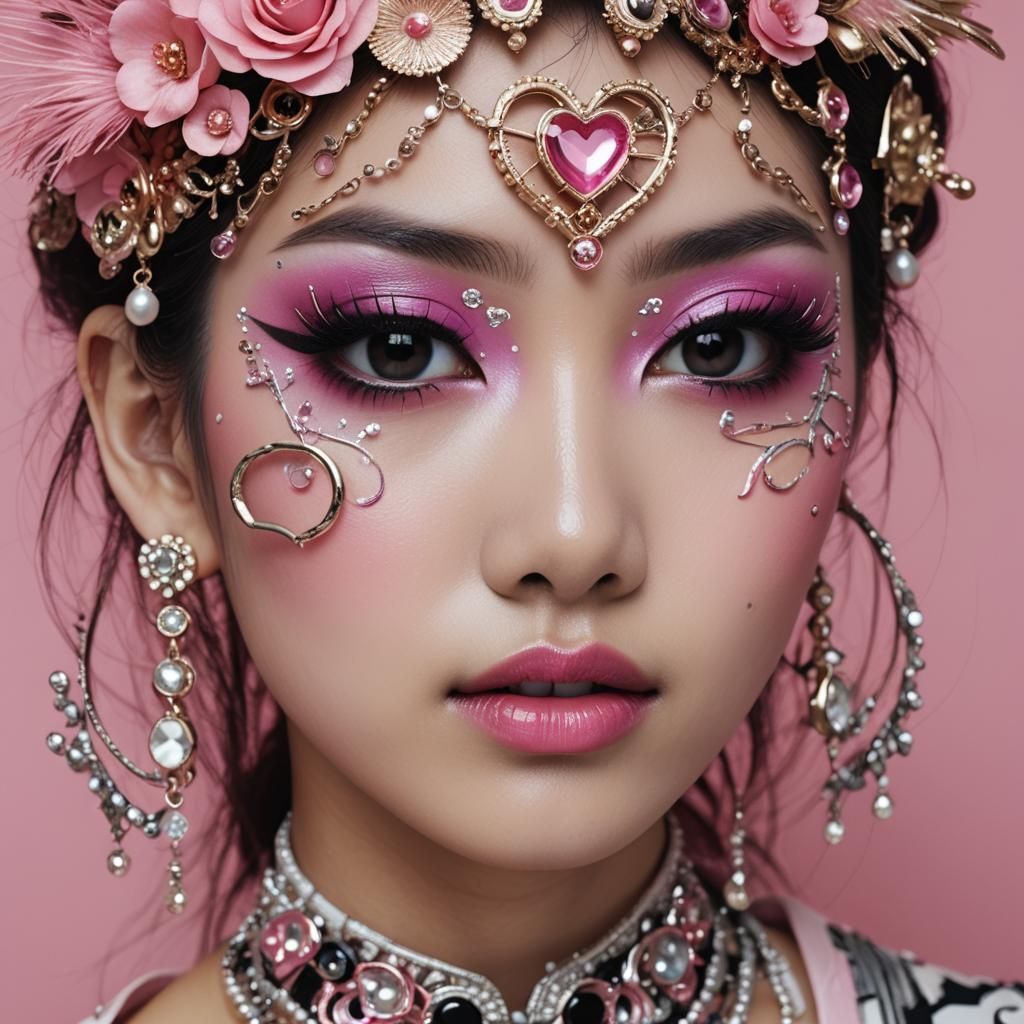 Vogue-Inspired Makeup Photography in Manga Style