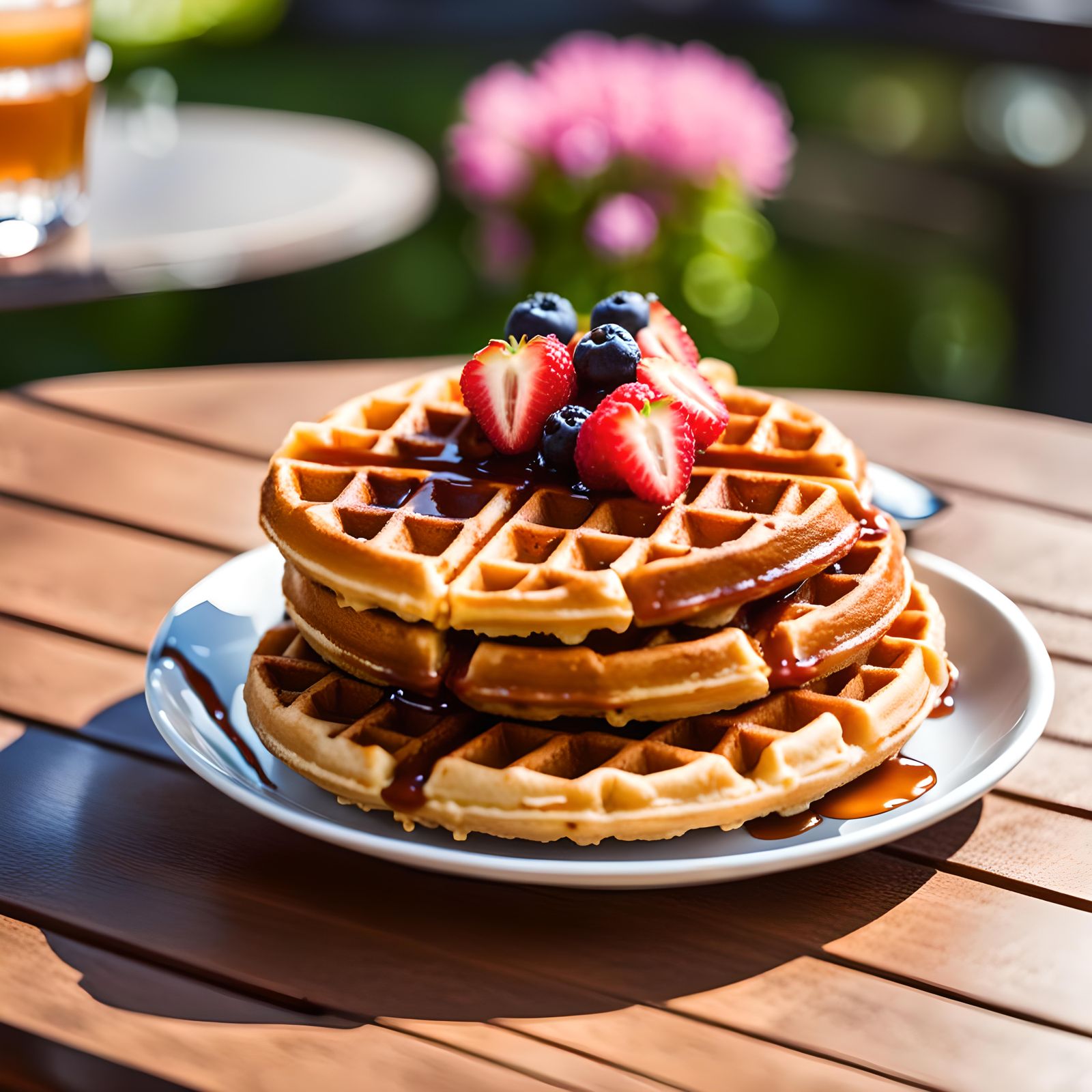 Waffles with Syrup: Professional Outdoor Photography