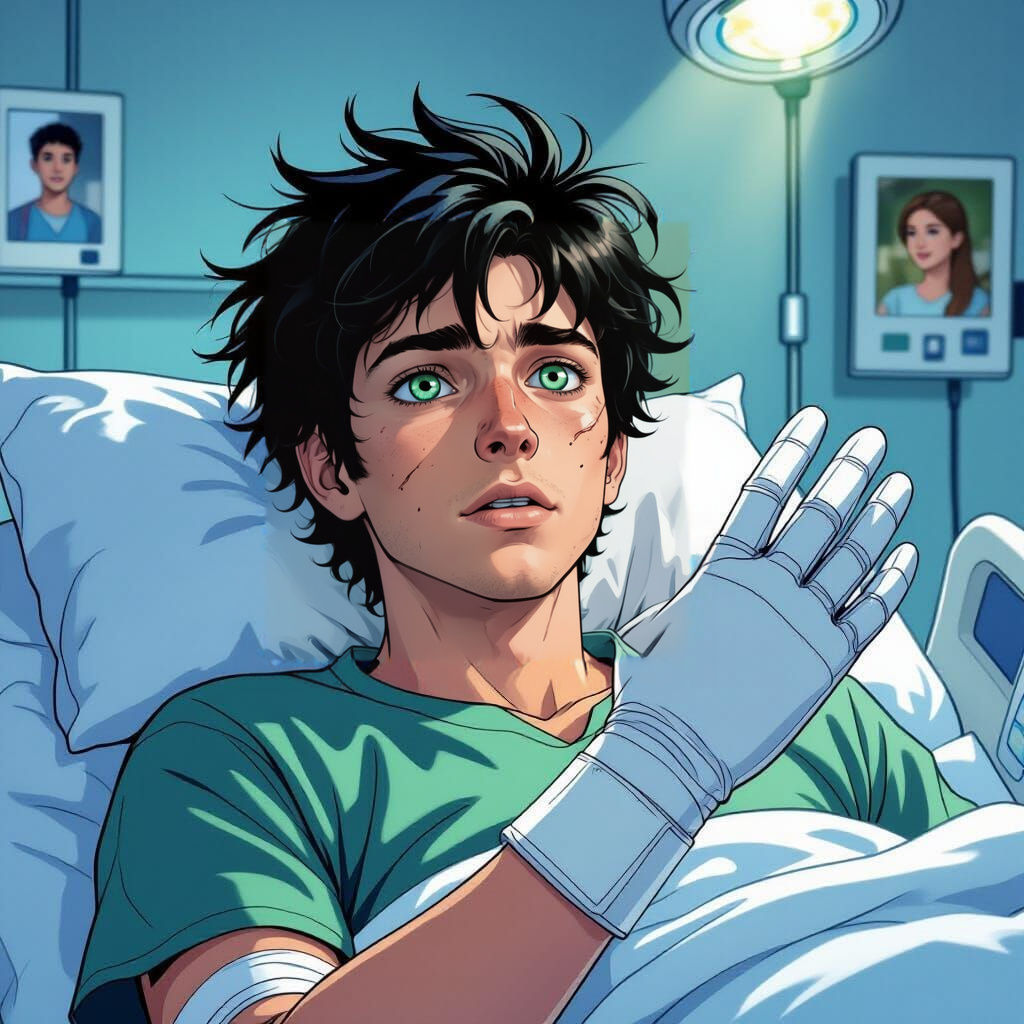 Teen Waking From Coma in Hospital: Comic Style