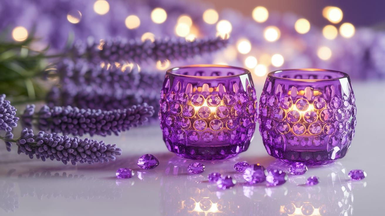 Lavender and Candlelight in a Whimsical Setting