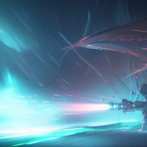 Malfunctioning Teleport Device in Sci-Fi Style