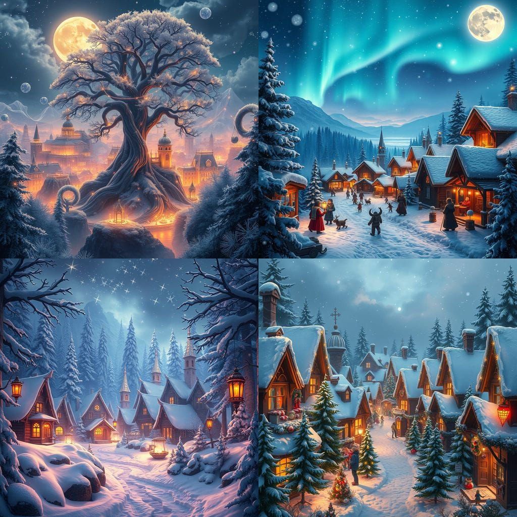 A Fantastical Christmas Celebration in Vibrant Colors