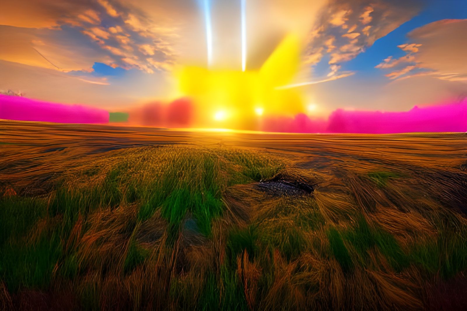 Spectacular Sunrise Over Prairie Fields in 8k