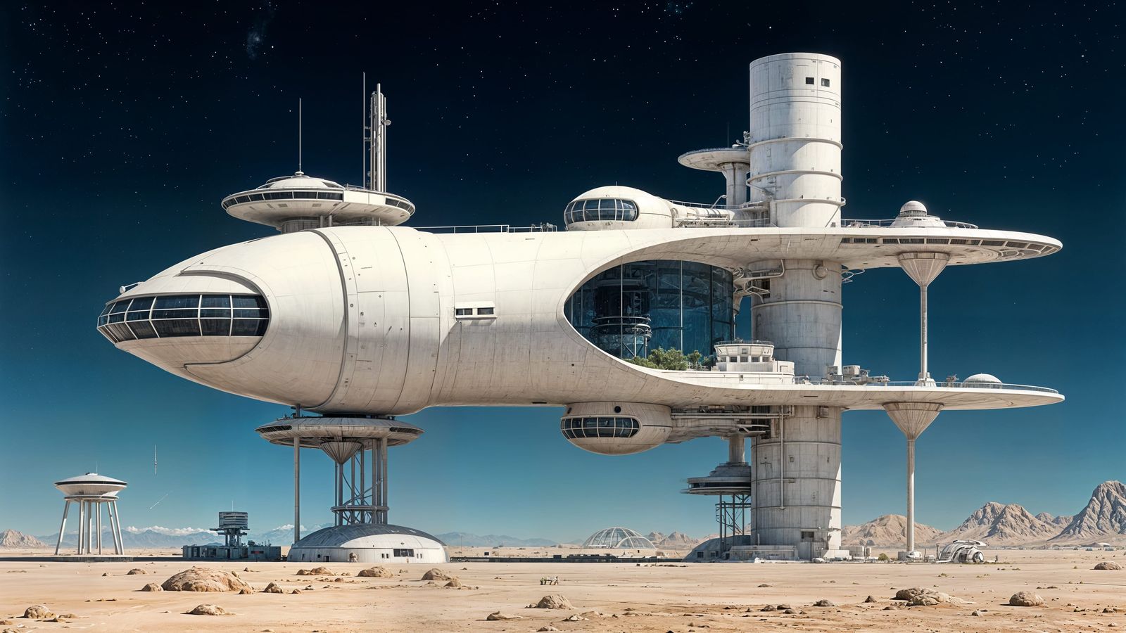 Perched on the planet Olongapo-3, the human research colony ...