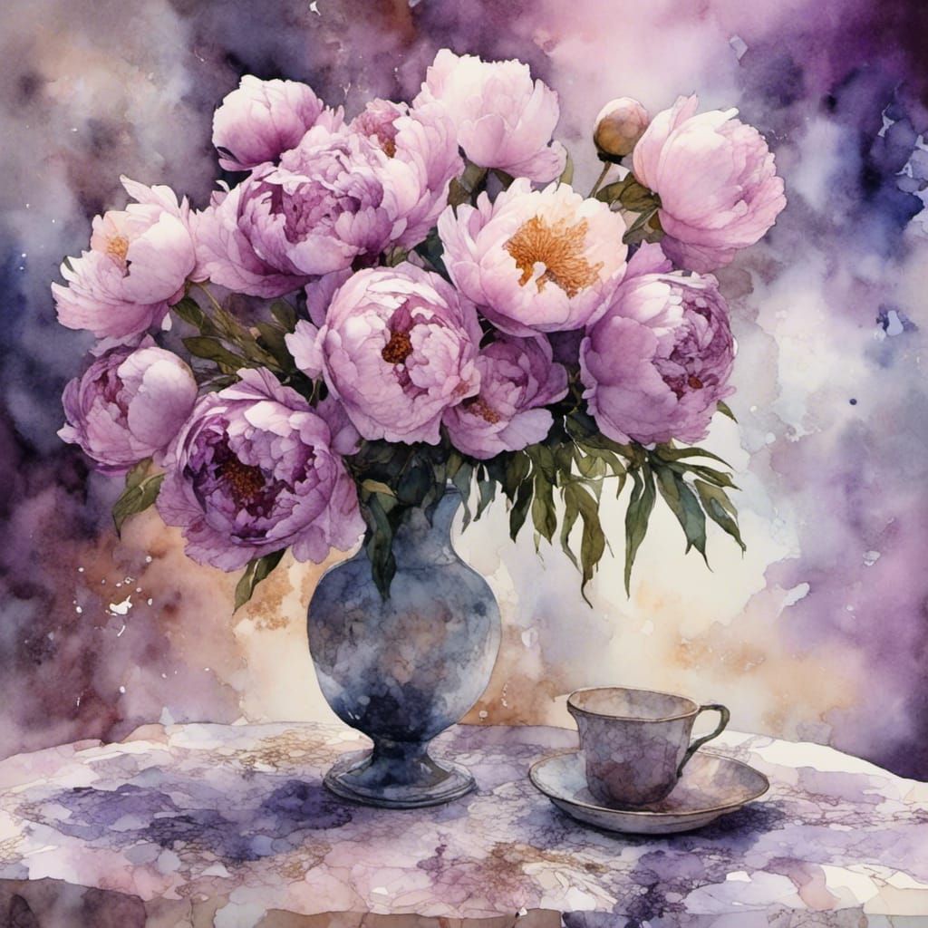 Purple Peonies