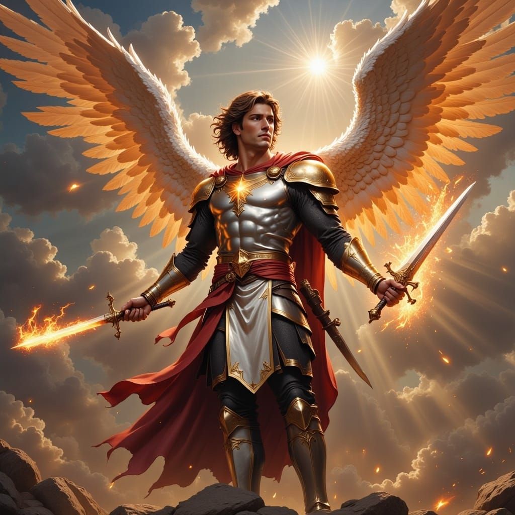 Vengeful Angel with Flaming Sword