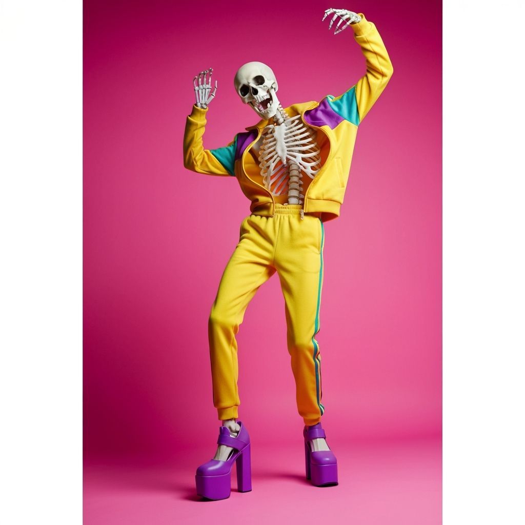 Emoji Art: Dancing Skeletons