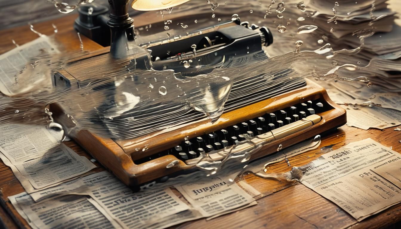 Surreal Seascape in Water Drop, Dreamlike Digital Art