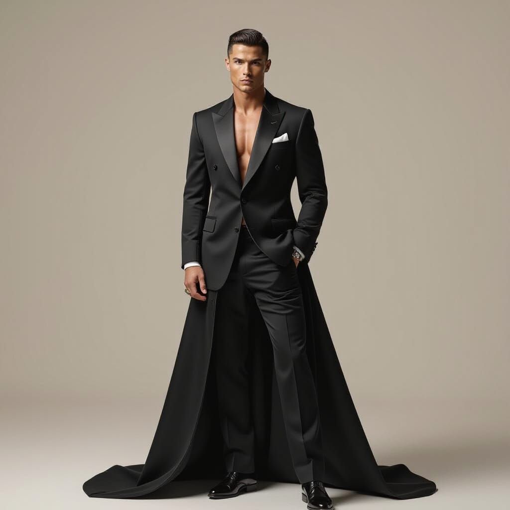 Cristiano Ronaldo Portrait in Dramatic Cinematic Style