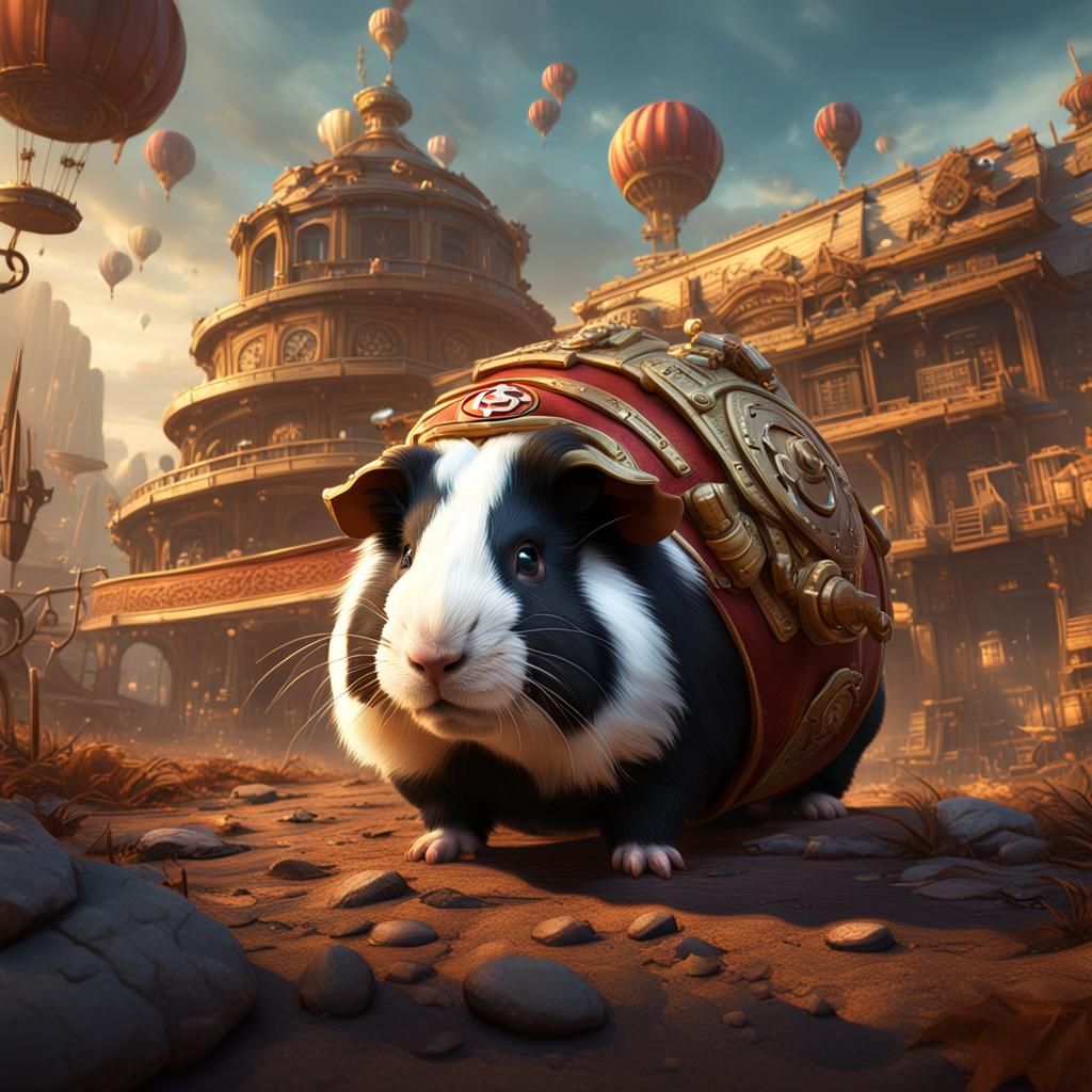 49ers Guinea Pig: Detailed Matte Painting