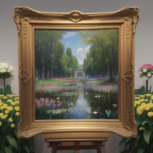 Whimsical Impressionist Bars with Narcissus Flowers