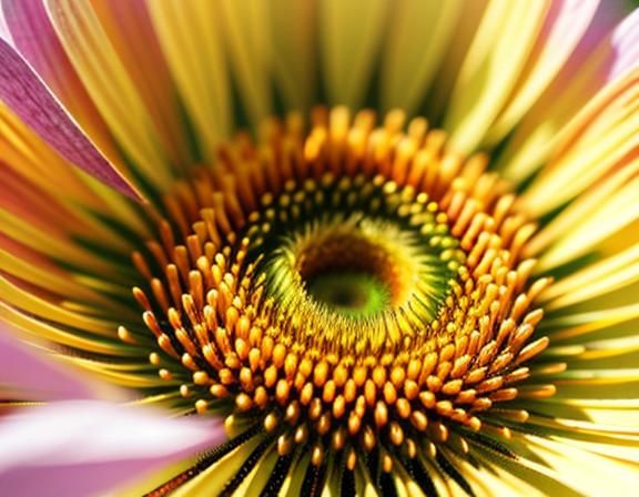 Bees Pollinating Flowers in Hyper-Realistic Digital Art