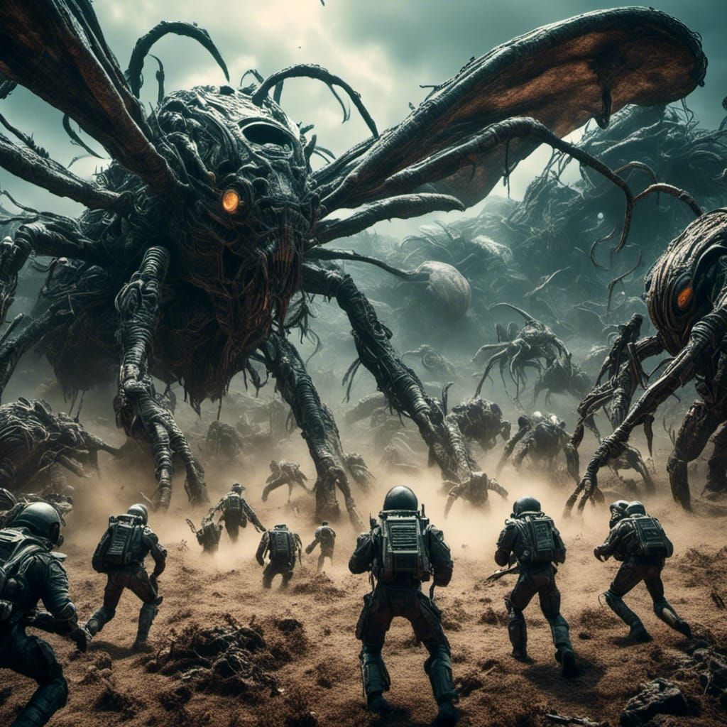 Marines Versus Giant Insects on Alien Planet