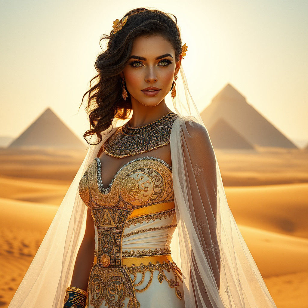 Egyptian Wedding Dress in Dreamlike Style