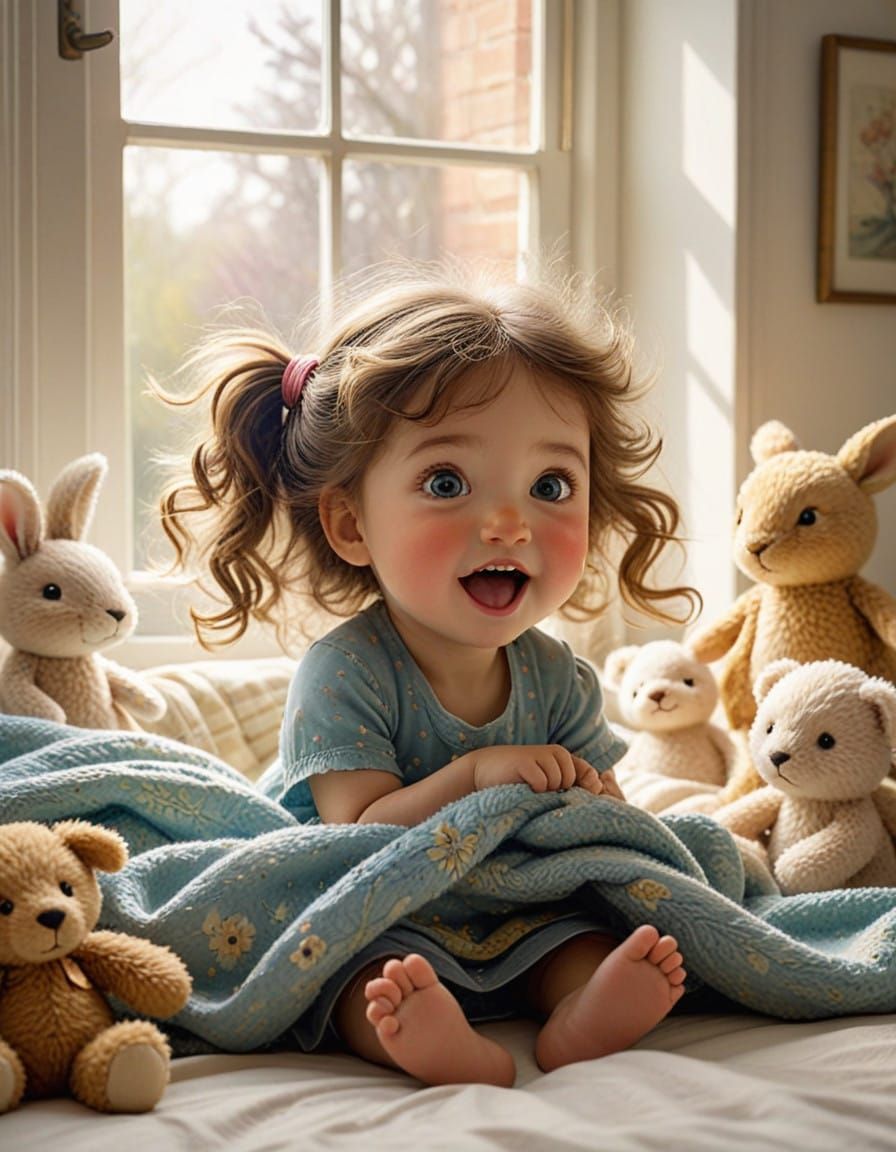 Sweet Morning Awakening in Whimsical Style