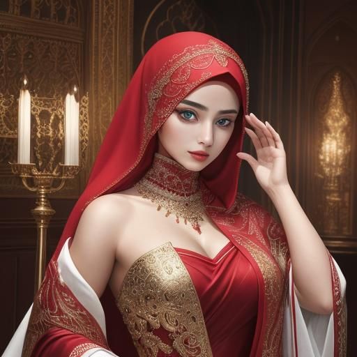 Visions of Hijab with blue eyes