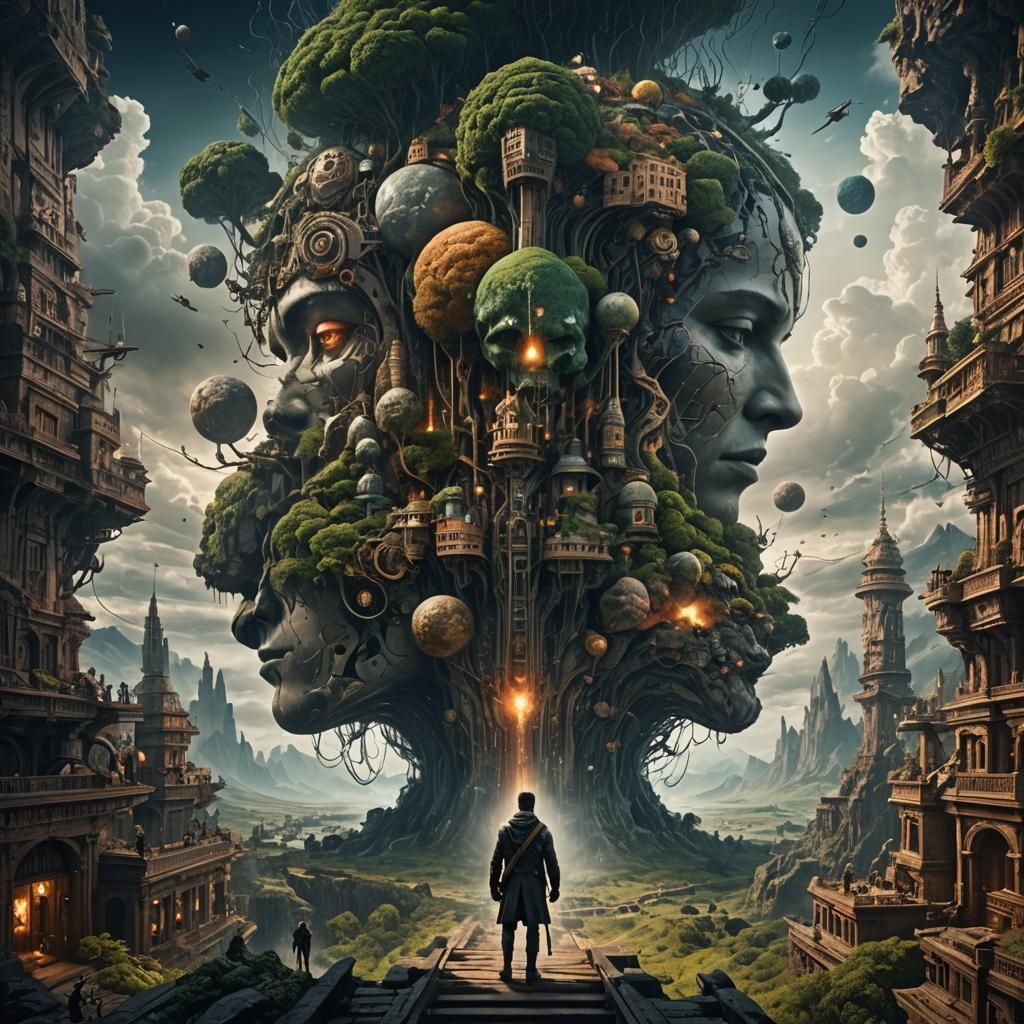 Duality of Human Mind: Digital Matte Painting