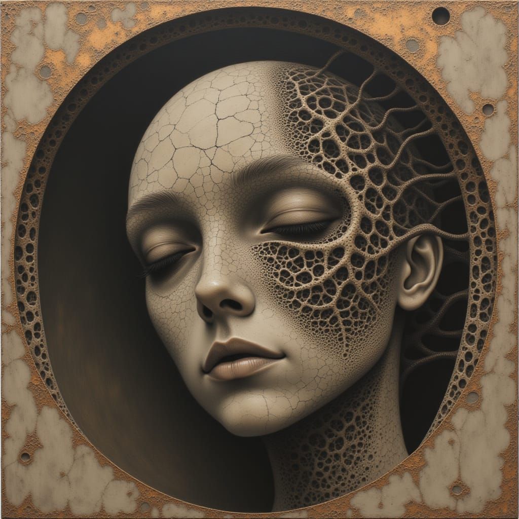 Bizarre Biomechanical Landscape in HR Giger Style