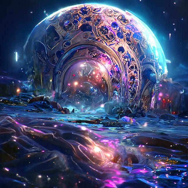 Cosmic Portal to Another Dimension in Digital Art