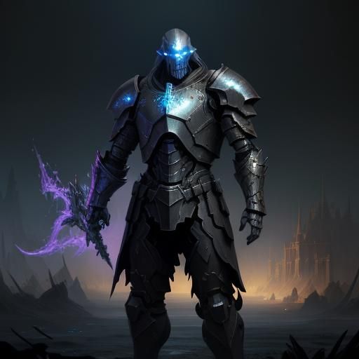 Dark Gray Warforged Paladin Concept Art