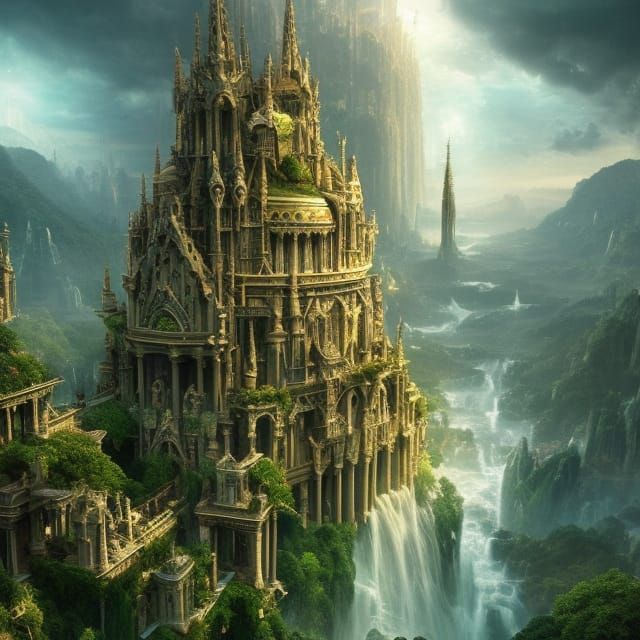 Luxuriant Utopian Cityscape Unfolds