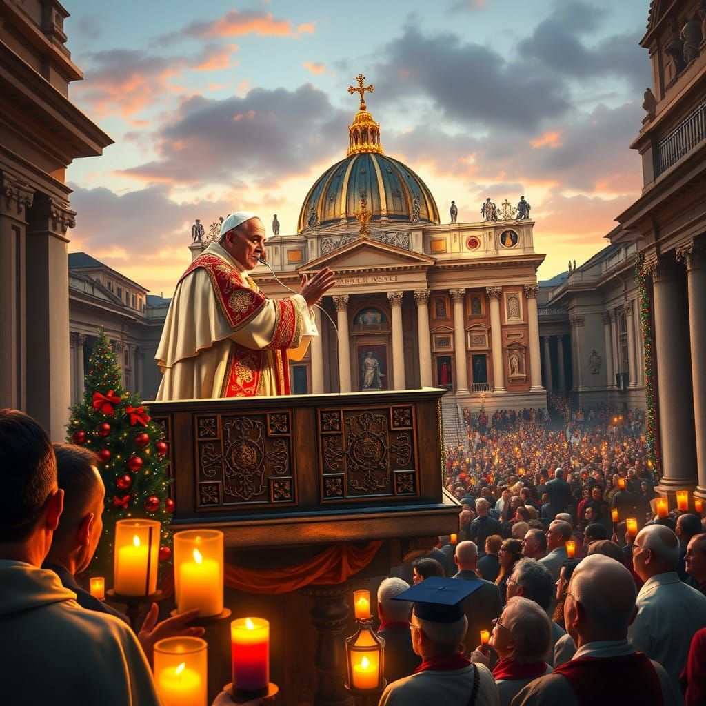 Pope Francis in Classical Realism, Bestowing Nihil Obstat an...