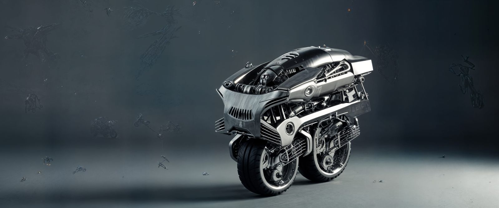 Robotic Metal Motorcycle with Superpower Design