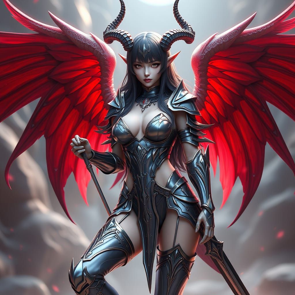 Sultry 3D Anime Female Knight