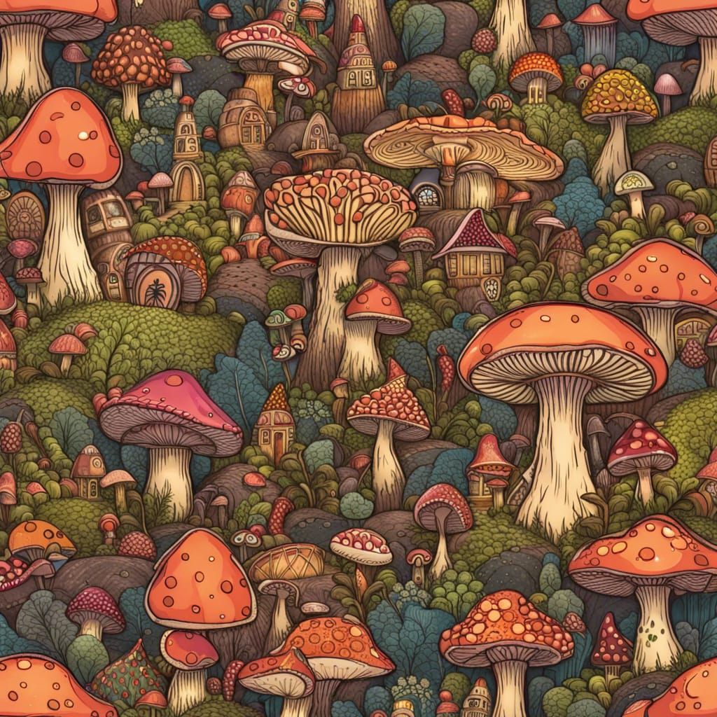 Enchanted Mushroom Fairy Village