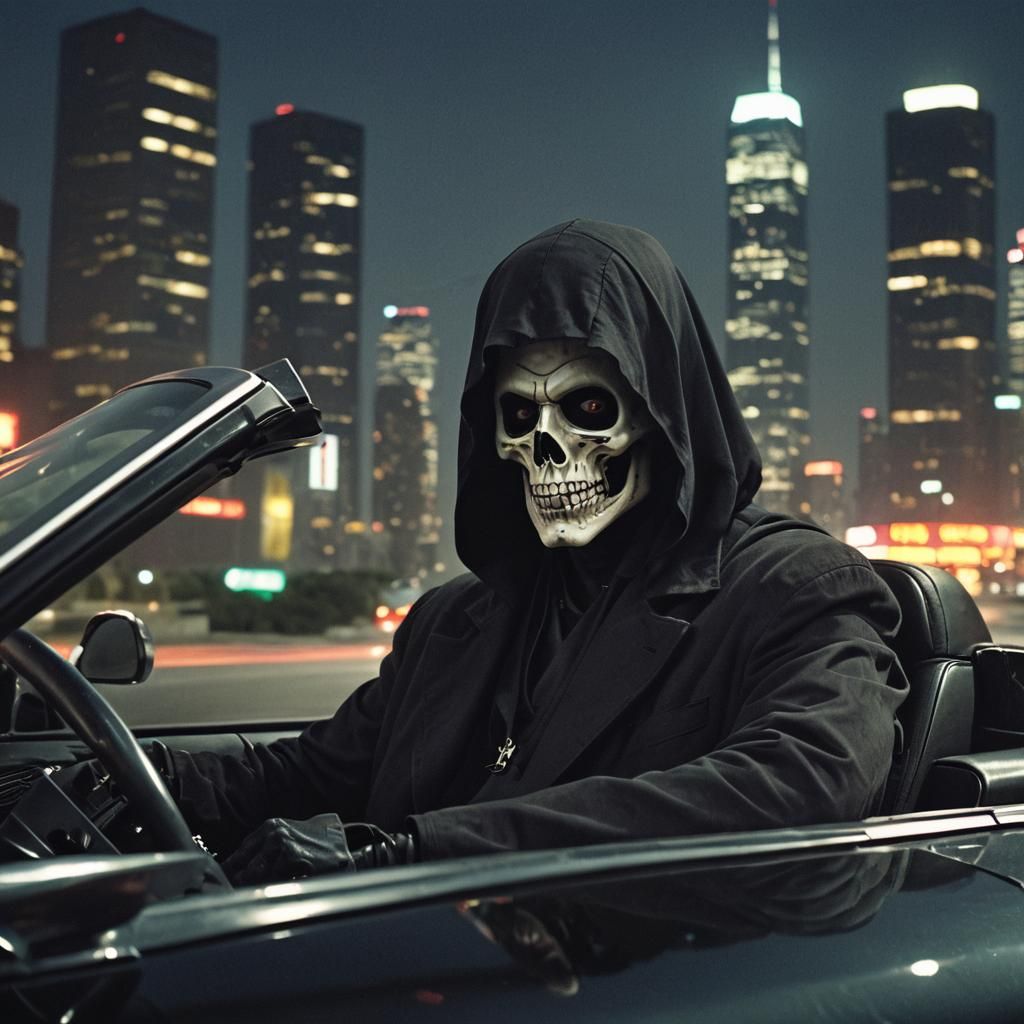 Grim Reaper's Ride: American Noir Film Still