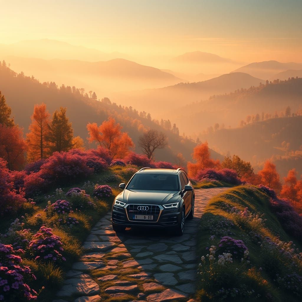 Audi Q5 Ascends Mystical Mountain in Spring