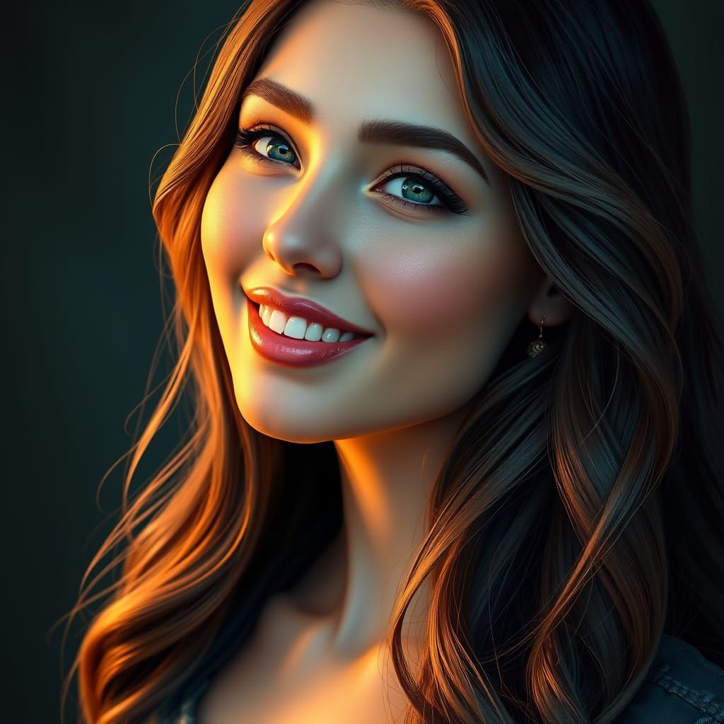 European Beauty in Vibrant Sunset Hues