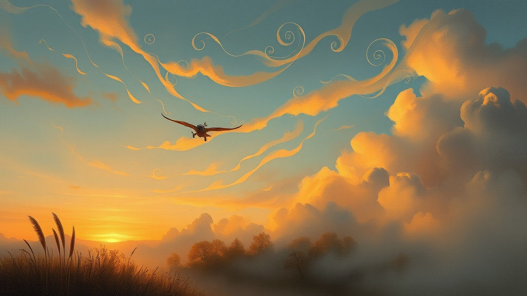 Enchanted Twilight Scene in Oil Painting Style