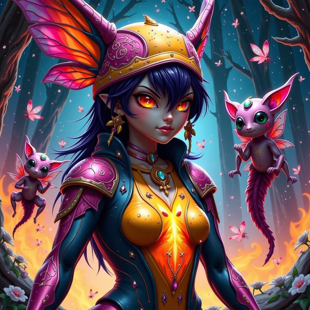 Mythical Creatures in a Mystical Forest