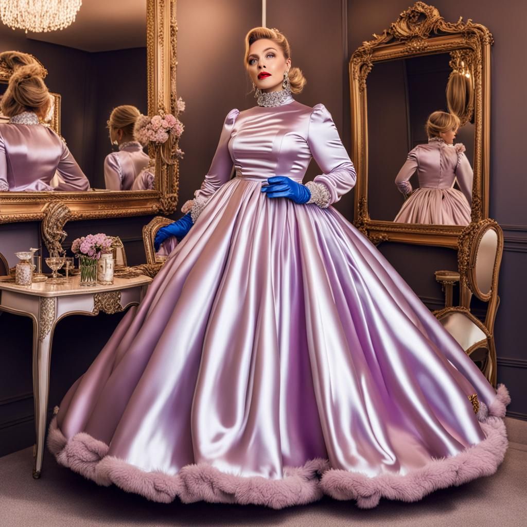 Cat in Satin Couture Wonderland