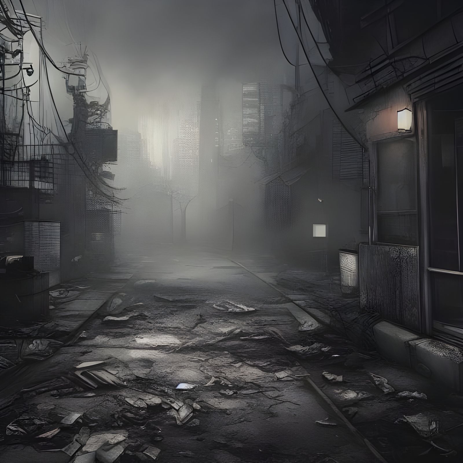 Dark Post-Apocalyptic Tokyo in Hyper-Realistic Style