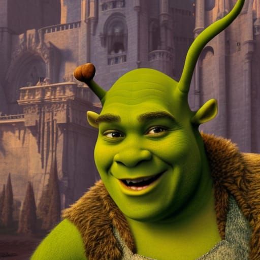Cinematic Digital Painting of Shrek
