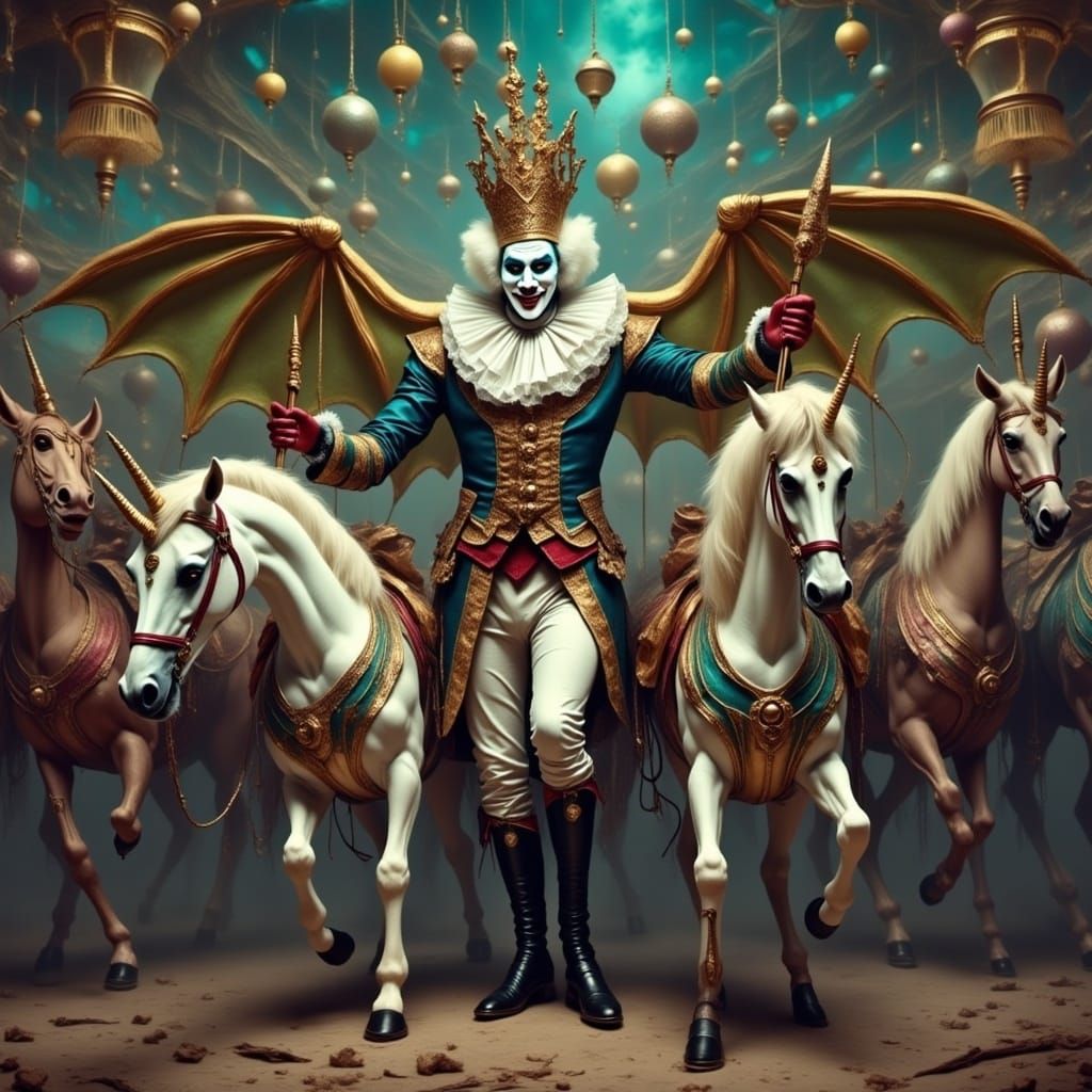 Whimsical Carnival Portrait of a Fairy Ringmaster