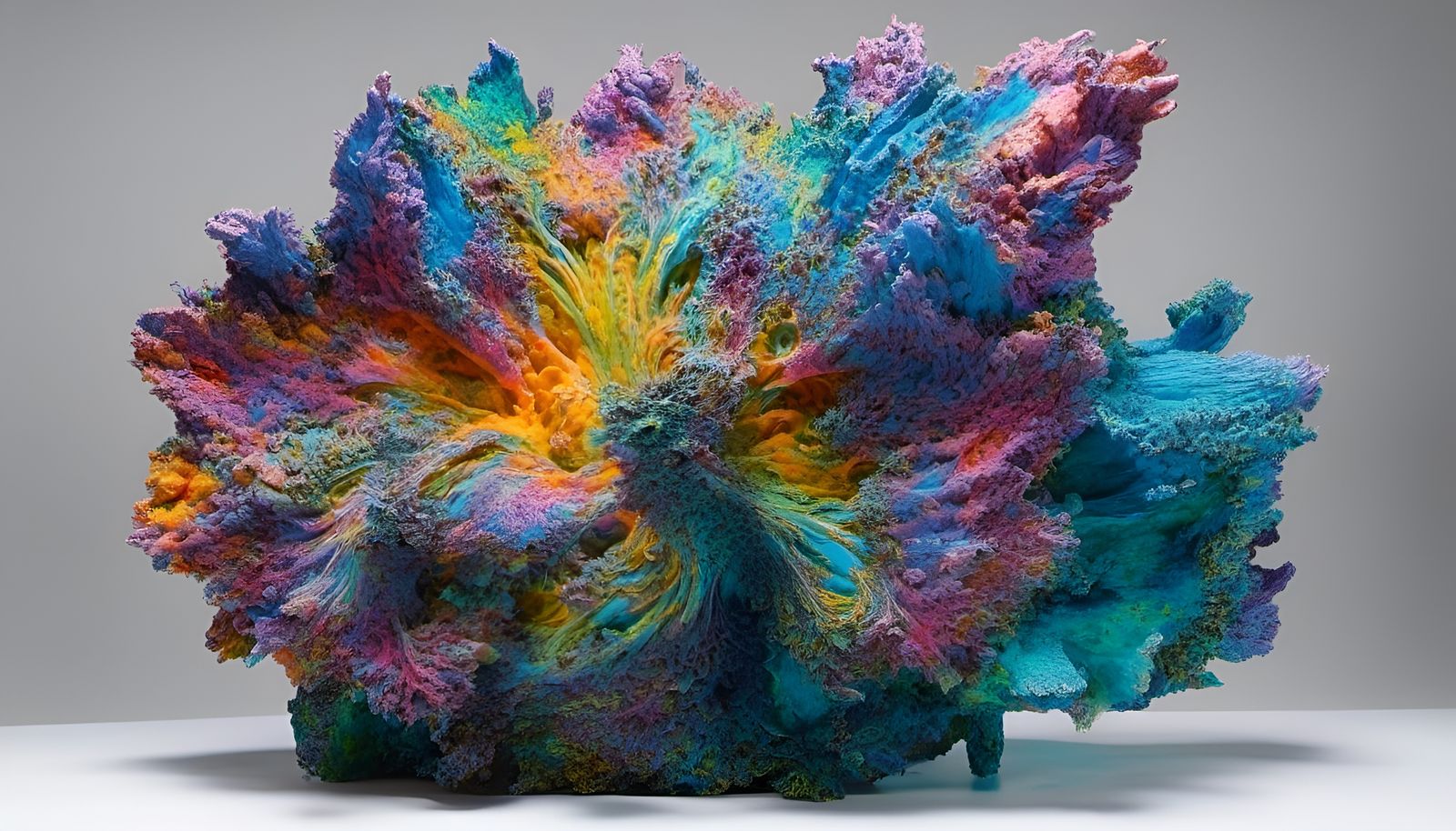 Psychedelic Galactic Universe in Hyperrealism Style