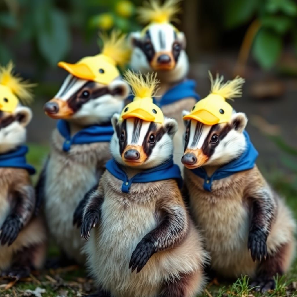 Quacking Camouflage: Badgers in Duck Disguise