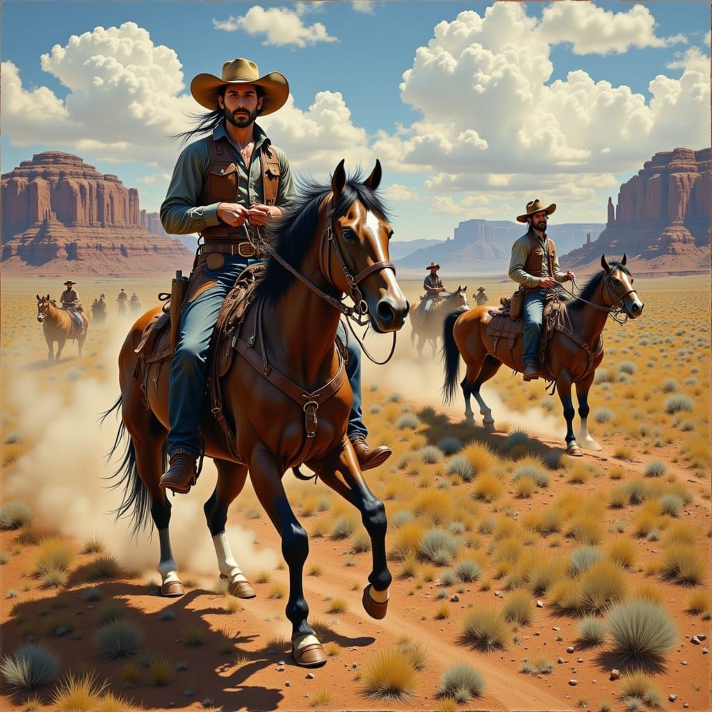 Trail Boss Hiring Cowboy for Cattle Drive