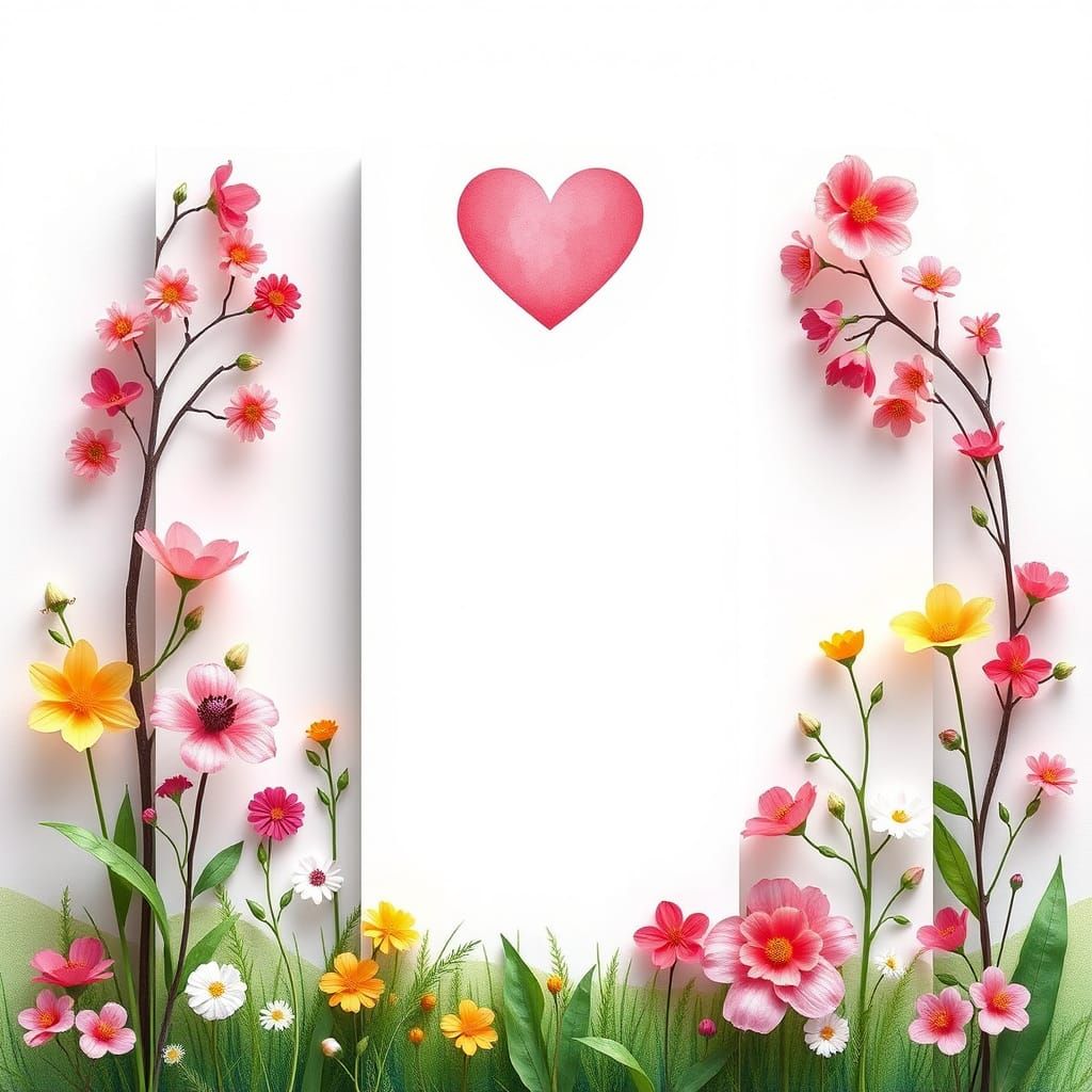 Springtime Invitation Card with Delicate Floral Design