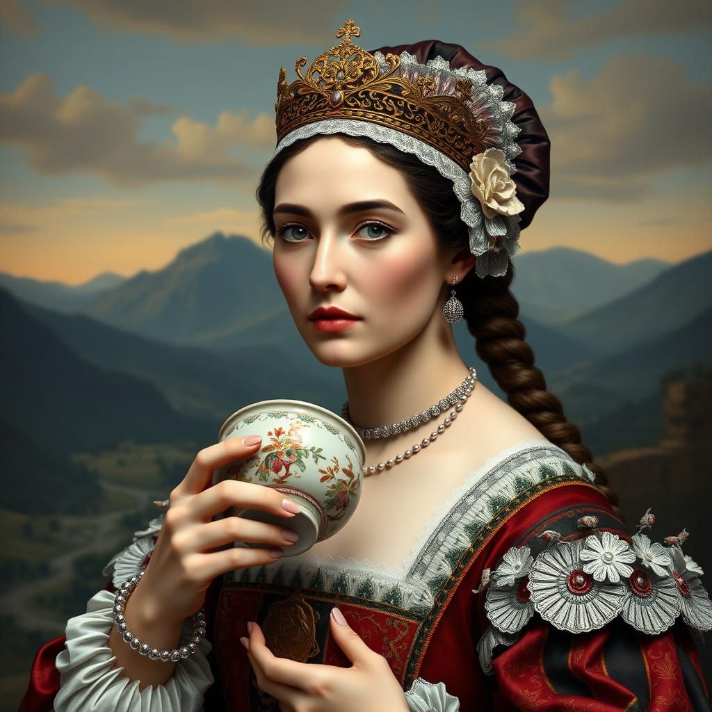 Queen Catherine of Braganza in 17th Century English Royal At...