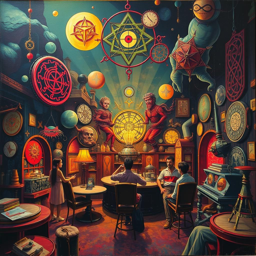 Anime Culture Club in Heavy Metal Impasto Style