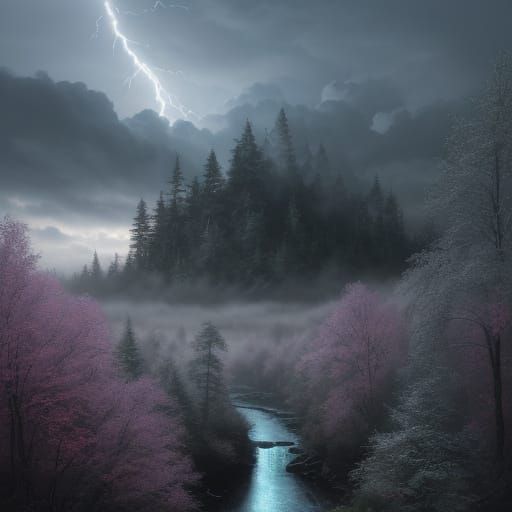 Maine Coon Cat in Forest: 3D Hyperrealism