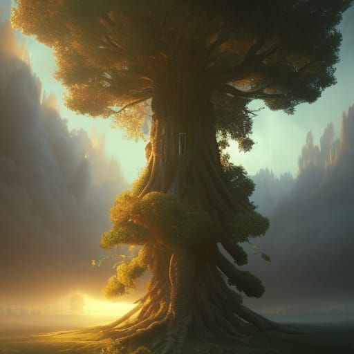 Epic Tree of Life in Maximalist Style